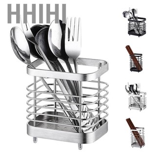 Hhihi Utensil Holder Drying Rack Stainless Steel Draining  Wall Mount No Drilling for Kitchen