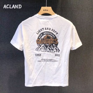 Acland เสื้อยืดผู้ชาย ผู้ชายเสื้อเชิ้ต เสื้อยืด ผ้านุ่ม ใส่สบาย ไม่หด ไม่ต้องรีด MTX2390KEW 37Z230913