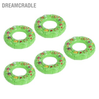 DreamCradle 5 ชิ้นห่วงยางว่ายน้ำการ์ตูนสระว่ายน้ำหลอดห่วงยางว่ายน้ำแบบเป่าลมสำหรับเด็กอายุ 8-12 ปี