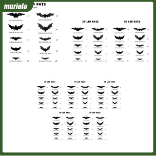 Cod สติกเกอร์ Led รูปค้างคาว 3d กันน้ํา สําหรับติดตกแต่งผนังบ้าน ปาร์ตี้ฮาโลวีน