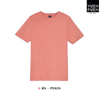 YuenPuen เสื้อยืดคอกลม สีพีช