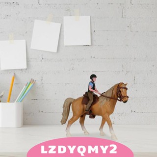 [Lzdyqmy2] ฟิกเกอร์ม้า พร้อมฟิกเกอร์ รูปฟาร์มสัตว์ ของสะสม สําหรับเด็ก 3