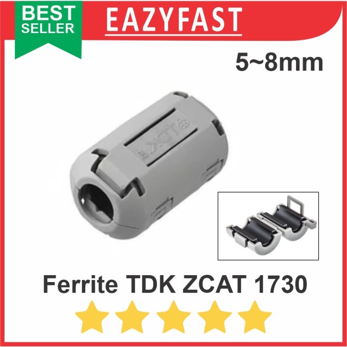 แม่เหล็กเฟอร์ไรต์ TDK ZCAT 1730-0730A หัวเทียนเชื้อเพลิง Ferrite ลูกปัด Toroid