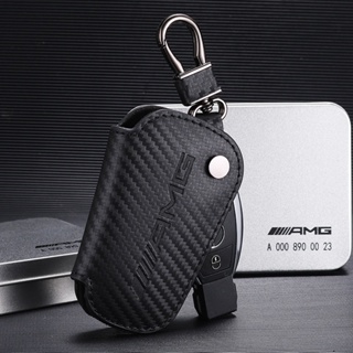 เคสกุญแจรีโมทรถยนต์ คาร์บอนไฟเบอร์ สําหรับ Benz AMG A C E S GLA GLC CLA