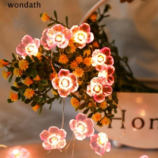 Wonda สายไฟหิ่งห้อย LED ทองแดง ลายดอกไม้ ดอกซากุระ ขนาดเล็ก 1 เมตร สําหรับตกแต่งบ้าน สวน กลางแจ้ง DIY