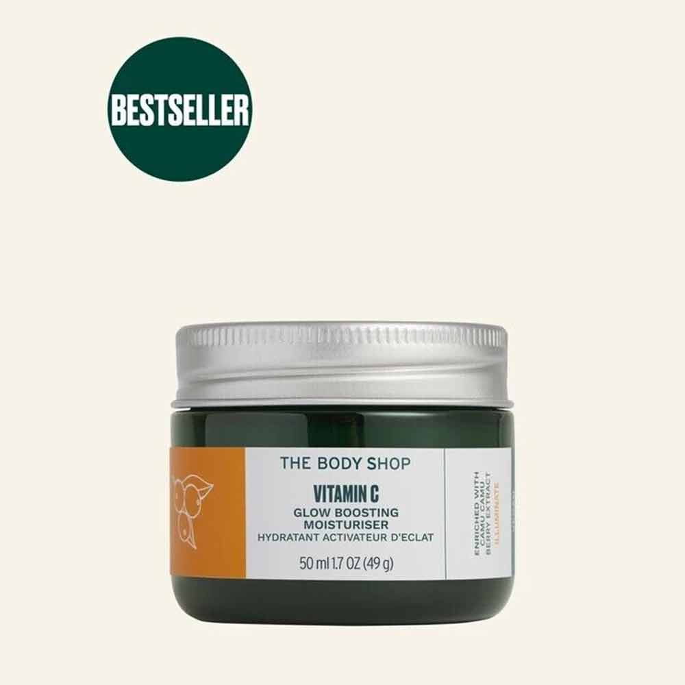 THE BODY SHOP Vitamin C Glow Boosting Moisturiser - 50ml / Edelweiss Smoothing Day Cream 50ml
