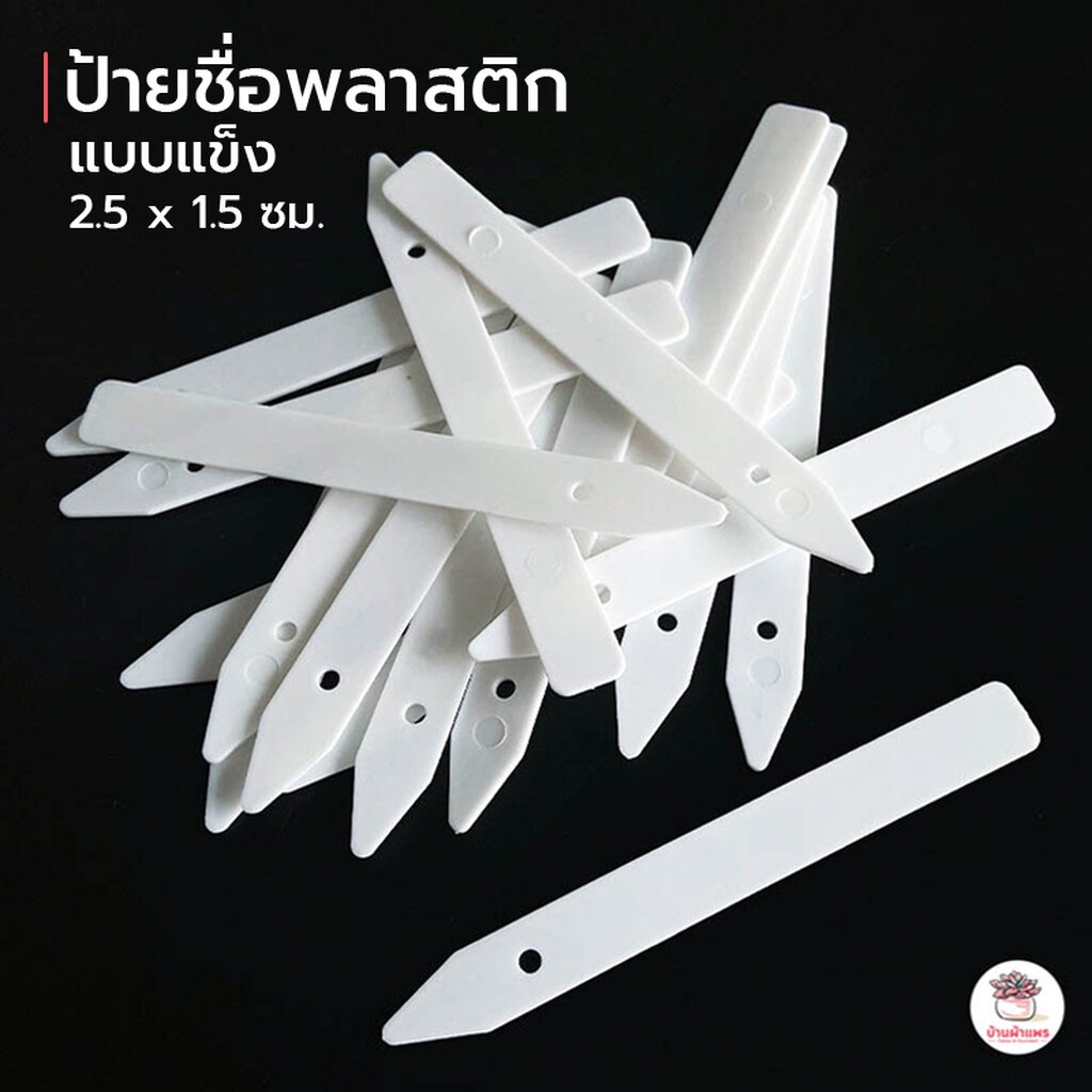 ป้ายชื่อพลาสติกแบบแข็ง ขนาด 12.5 x 1.5 ซม. ป้ายชื่อต้นไม้ พลาสติก แท็กต้นไม้ Tag
