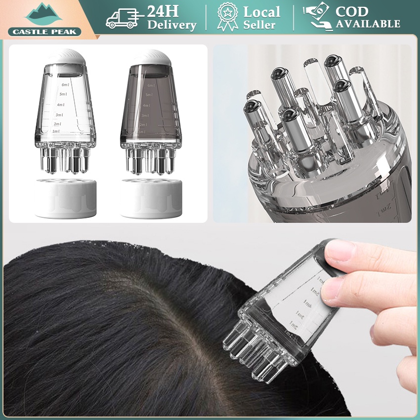 Minoxidil Hair Growth Liquid Comb ยาบนหนังศีรษะขนาดเล ็ กและพกพาหวียา