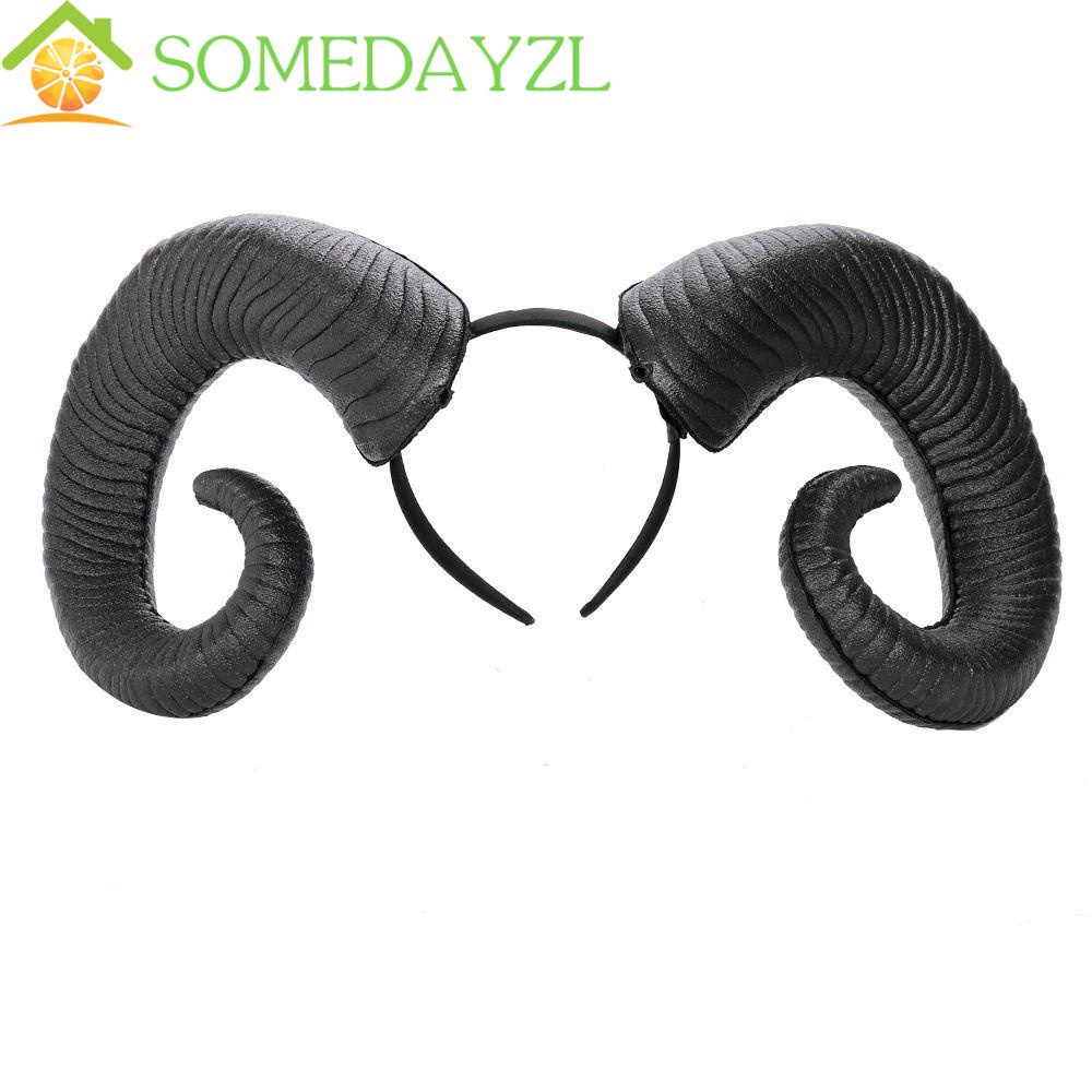 Somedayzl ที่คาดผมคอสเพลย์ Demon Horns Devil Ox Horn พร็อพการแสดงบนเวที สําหรับเด็กผู้หญิง