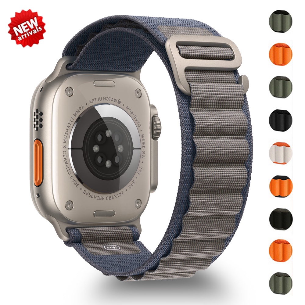 สายนาฬิกาข้อมือไนล่อน คุณภาพสูง แบบเปลี่ยน สําหรับ iWatch band 49 มม. 44 มม. 40 มม. 45 มม. 41 มม. 42 มม. iWatch series Ultra 9 7 6 3 se 8