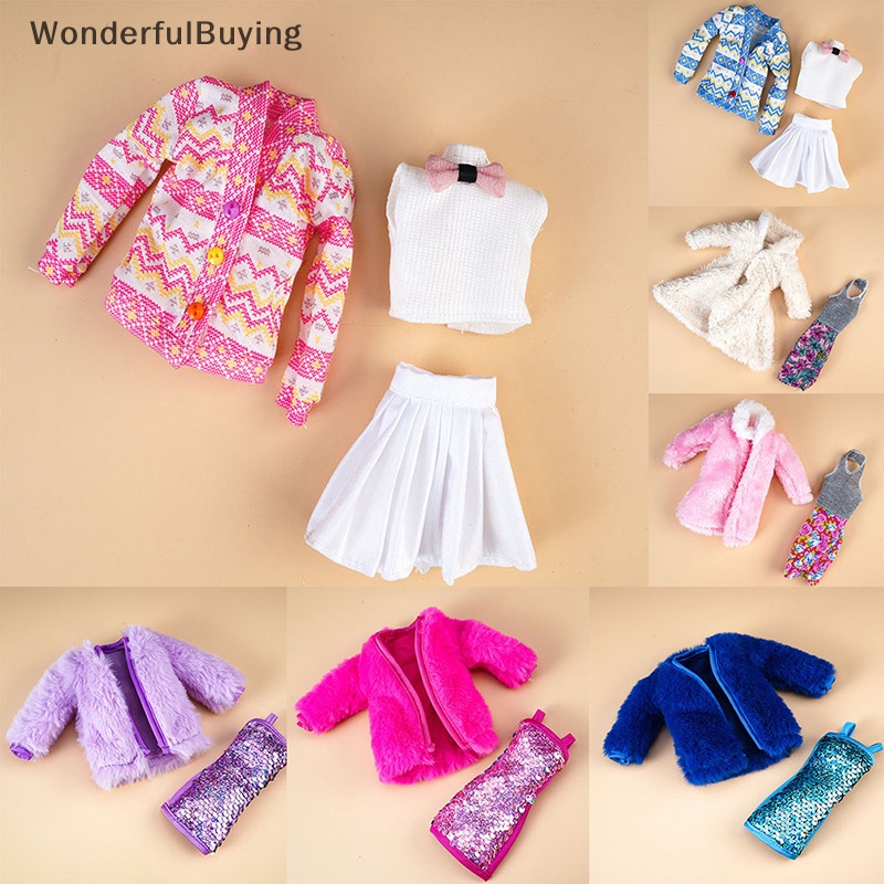 Wbth เสื้อโค้ทกันหนาว สไตล์ชนเผ่า สําหรับตุ๊กตา 30 ซม. 11.5 นิ้ว 1 ชุด