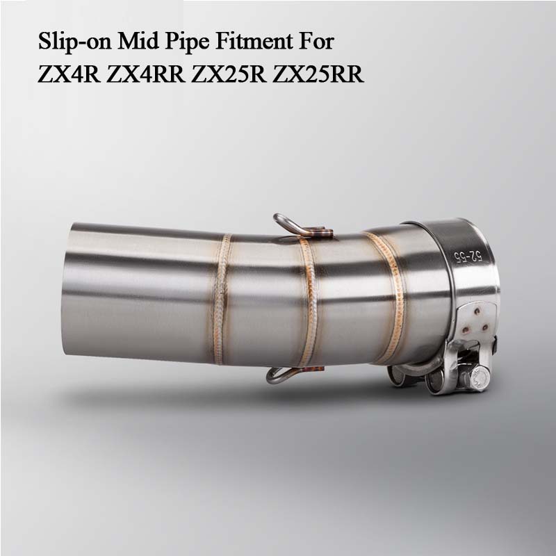 ไอเสีย 2023 ระบบ Moto การปรับเปลี่ยน Slip-on กลางท่อ Link Fitment สําหรับ ZX4R ZX4RR ZX25R ZX25RR Ml