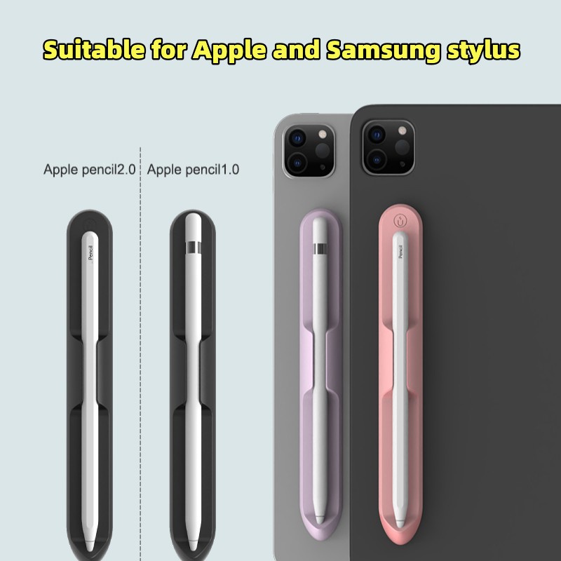 ช่องใส่ปากกา เข้ากันได้กับ Apple Pencil 2 1 ที่ใส่ปากกา แม่เหล็ก สําหรับ iPad Pro ดินสอ เคสป้องกัน ซิลิโคน แบบพกพา ใช้งานง่าย