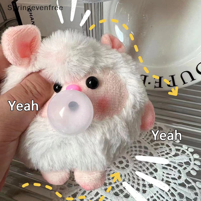 Spef พวงกุญแจ จี้ตุ๊กตาแกะ บีบได้ DIY