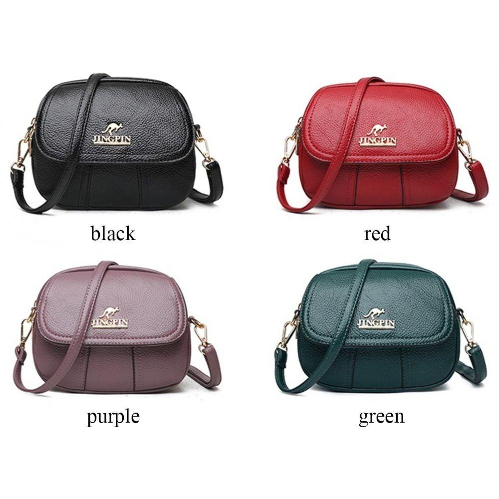 Eniang815 กระเป๋าสะพายไหล่, PU หนังสีทึบกระเป๋าสะพายข้าง,แบบพกพากระเป๋า Messenger ขนาดเล็กผู้หญิงสุภาพสตรี
