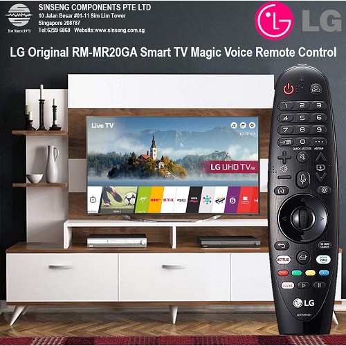 รีโมตคอนโทรล LG Smart TV Magic Voice (เวอร์ชั่นสมาร์ททีวี LG ทั้งหมด) โมเดล: MR20GA 75UM7500PTA