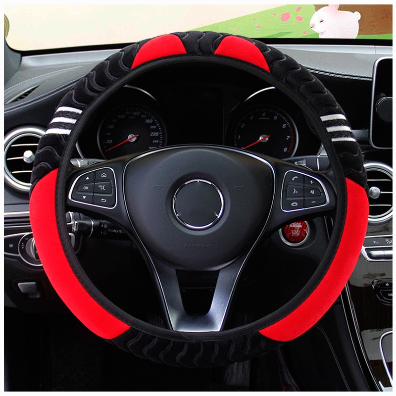 Qp0034-little Monster Plush Car Universal ไม่มีวงแหวนด้านในพวงมาลัยยืดหยุ่น