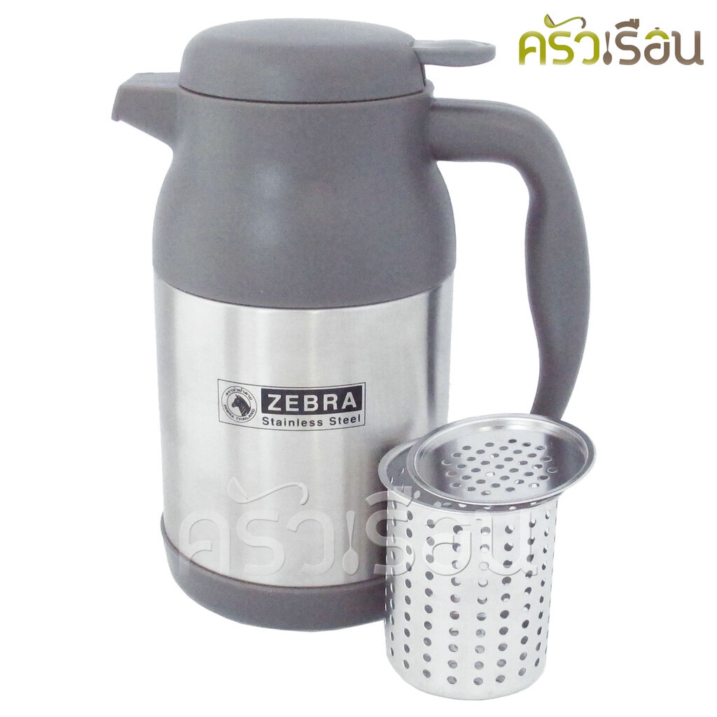 ZEBRA กระติกน้ำ สุญญากาศ มีไส้กรอง ตราหัวม้าลาย 112932 112933 112934 กระติกเก็บน้ำร้อน