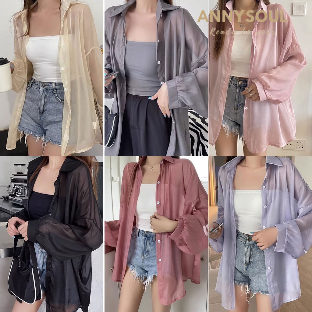 เสื้อเบลาส์ มีกระเป๋า กระดุม สำหรับผู้หญิง ใส่สบาย