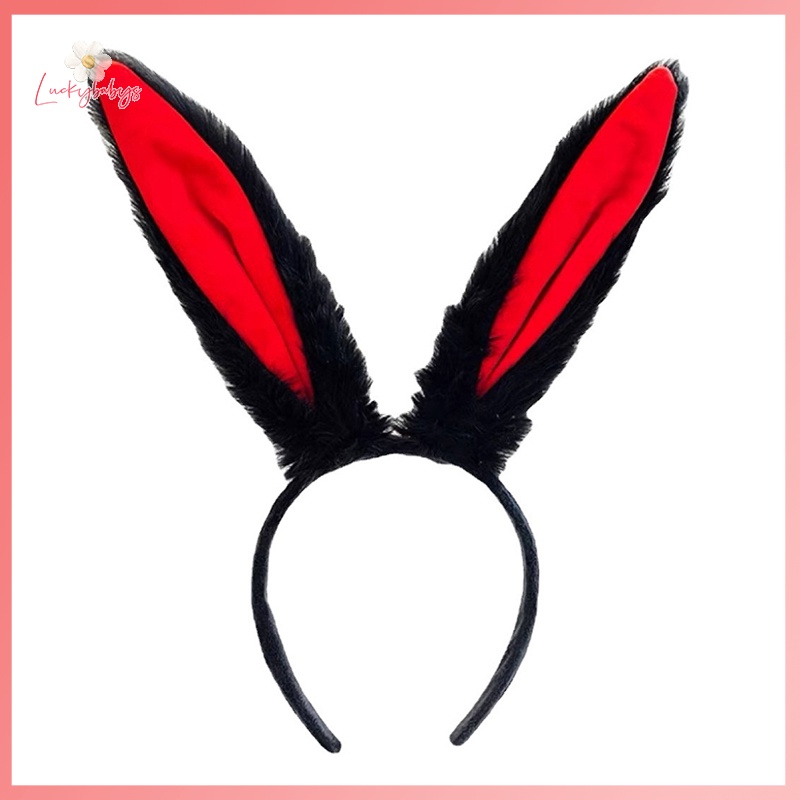 Luckybabys>หญิงน่ารักสาว Lolita คอสเพลย์ปุยตุ๊กตาหวานยาวกระต่ายหูผม Hoop การ์ตูนอะนิเมะ Headpiece ใหม่ - รูปที่ 4