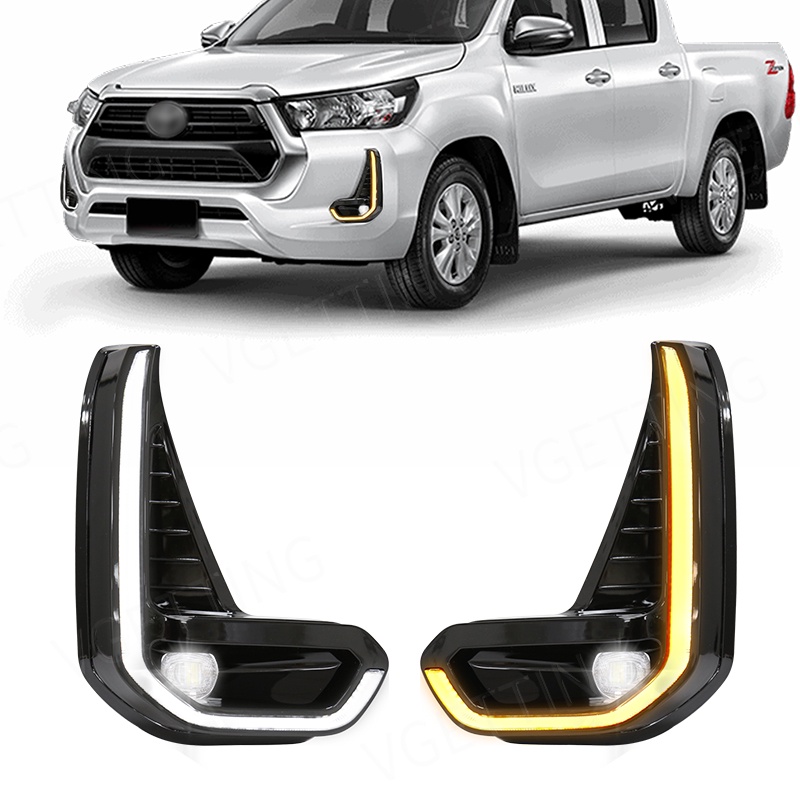 ไฟตัดหมอก Led DRL กันน้ํา สําหรับ Toyota Hilux Revo 2020 2021 2022 2023