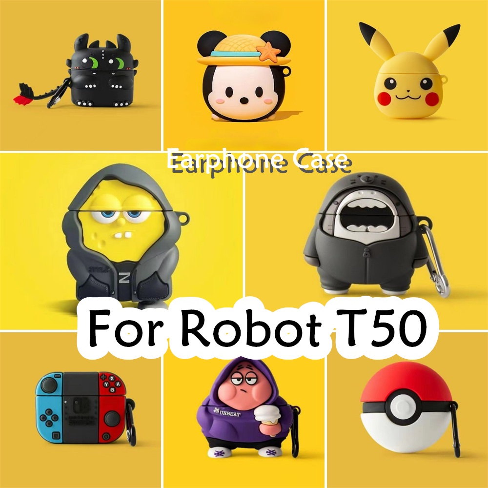 【3Cideas】นําไปใช้กับ Robot T50 เคส Case เคสหูฟัง การ์ตูนตลก ซิลิโคนนุ่ม เคส เคสหูฟัง NO.2
