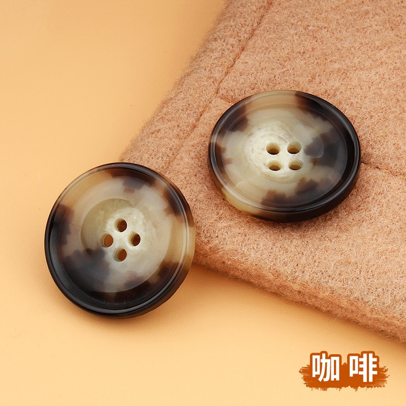 กระดุมเรซิ่น ผ้าวูล สี่รู สําหรับตกแต่งเสื้อโค้ท เสื้อคาร์ดิแกน 10 ชิ้น ต่อชุด DIY - รูปที่ 5