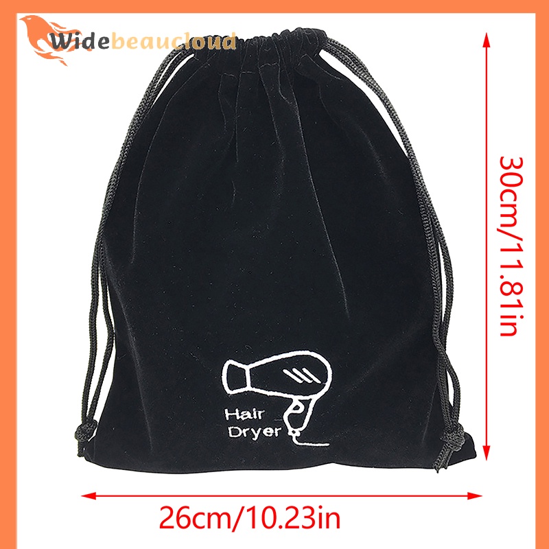 Widebeaucloud 1 ชิ้น ถุงผ้าไดร์เป่าผม กระจายผม ถุงเป่าผม เชือกรูด ปิด ผ้าใบ ที่เก็บเข็มขัด ปาก หูรูด ถุงเก็บฝุ่น ดี