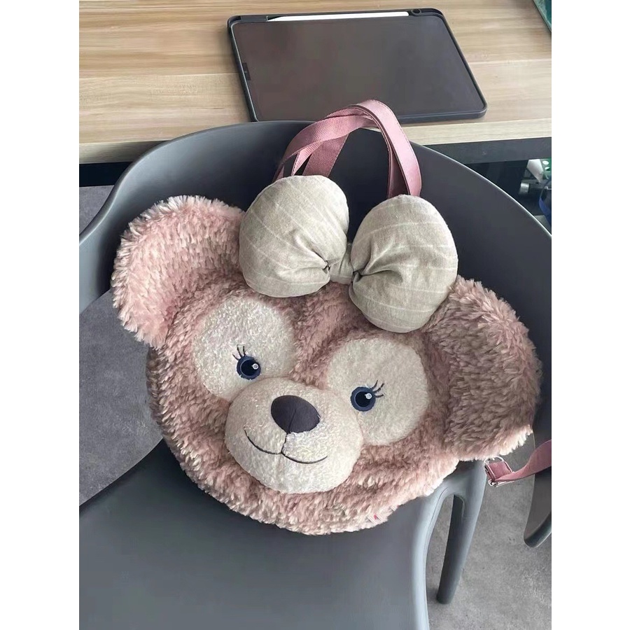 กระเป๋าเป้สะพายหลัง อเนกประสงค์ ขนาดใหญ่ ลายการ์ตูนหมีดัฟฟี่น่ารัก สําหรับเด็กผู้หญิง - รูปที่ 6