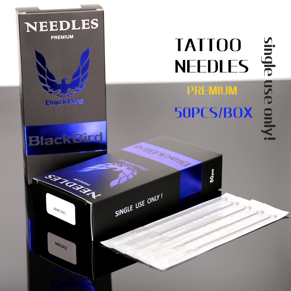 Blackbird เข็มสัก สเตนเลส 316 ฆ่าเชื้อโรค ปลอดภัย 50 ชิ้น