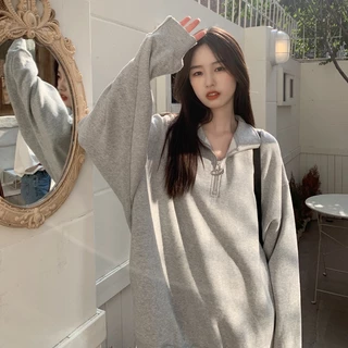 ส่งไวจากไทย TAYCEN M-2XL เสื้อสเวตเตอร์ เรียบๆ แขนยาว เกาหลี โอเวอร์ไซส์ ผู้หญิง สเวตเตอร์
