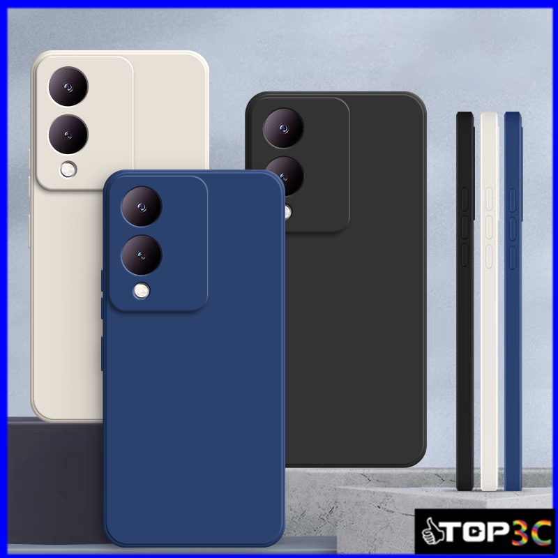 เคส Vivo Y17S Y20 Y12S Y16 Y15S Y15A Y01 Y27 5G Y36 5G Y21 Y21S Y33S T1X Y21T Y02 Y02T เคสโทรศัพท์มือถือ สีพื้น สําหรับ YT