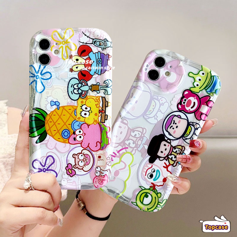เคสโทรศัพท์มือถือแบบนิ่ม ลายการ์ตูนครอบครัว 3D สําหรับ iPhone 15 14 13 12 11 Pro Max X Xr Xs 8 7 6 Plus SE 2020
