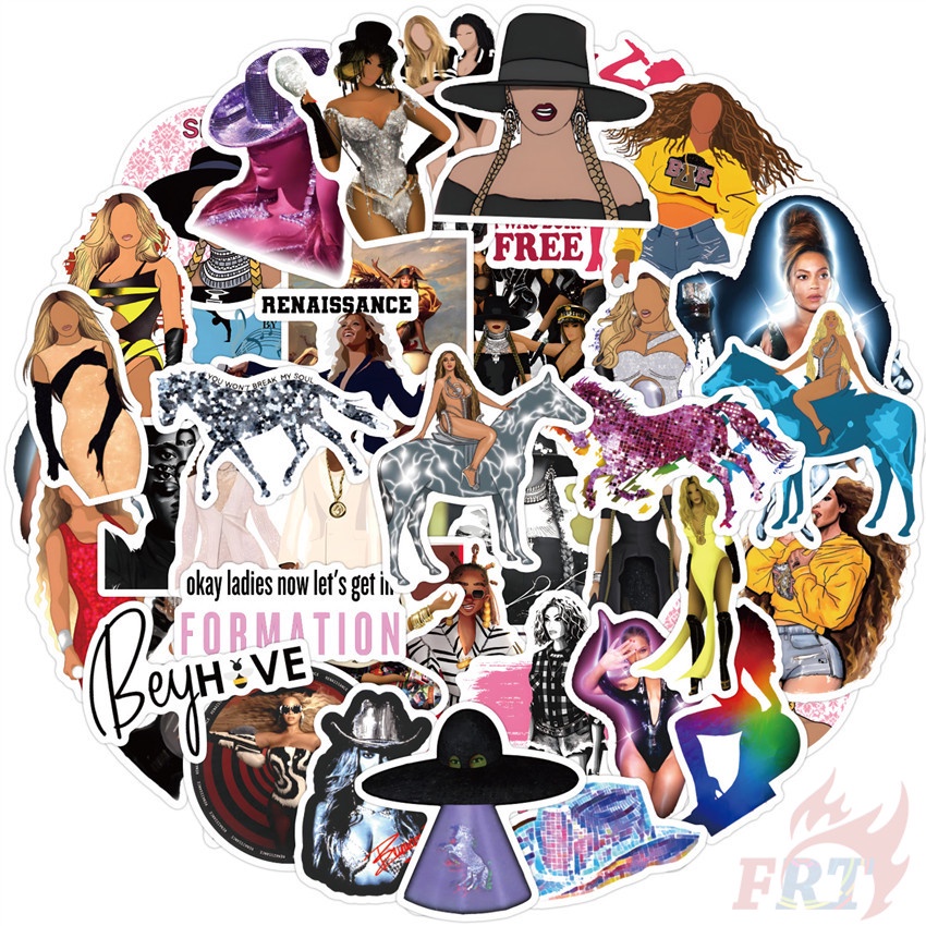 50 ชิ้น / ชุด Beyonce . สติกเกอร์ Renaissance Series 01 สติกเกอร์แฟชั่น กันน้ํา DIY Doodle