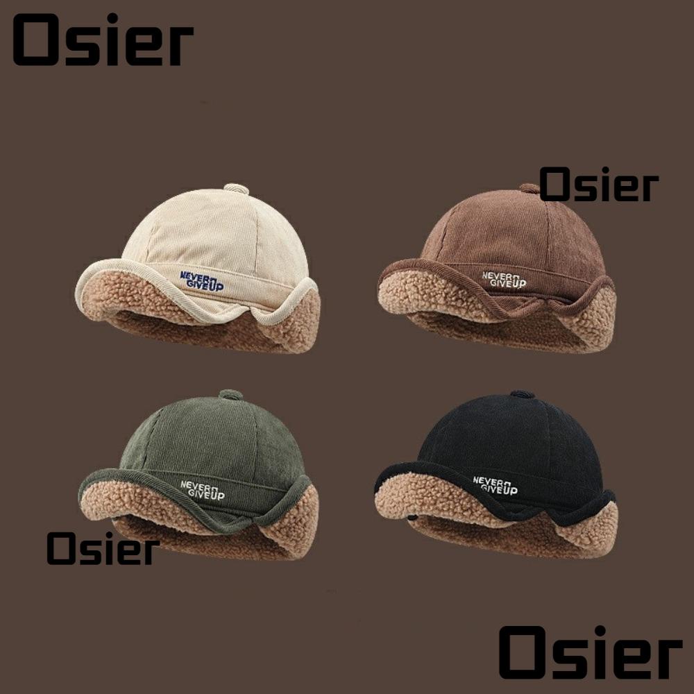 Osier1 หมวกแกะ ผ้าขนสัตว์ แบบหนา กันลม ให้ความอบอุ่น แฟชั่น สําหรับปั่นจักรยาน