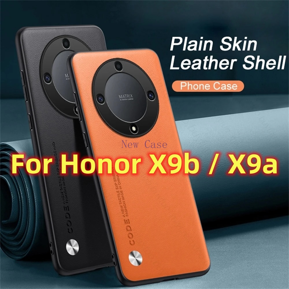 หรูหราปลอกมือถือหนังสําหรับ Honor X9B X9D X9C X9A HonorX9b Honor X9c สมาร์ท 5G Plain Skin Anti ลายนิ้วมือเคสโทรศัพท์กันกระแทกกันชนนุ่มกรอบฝาครอบด้านหลัง