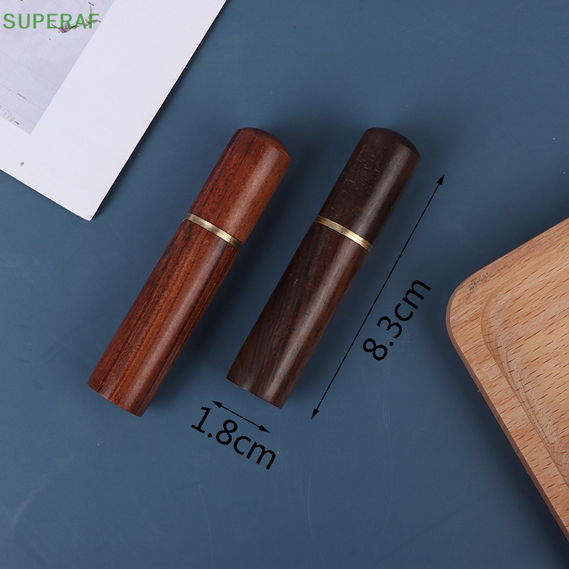 SUPERAF 1PC ถังไม้จิ้มฟันไม้มะเกลือ กล่องของขวัญทํามือ พร้อมถังใส่ไม้จิ้มฟัน HOT