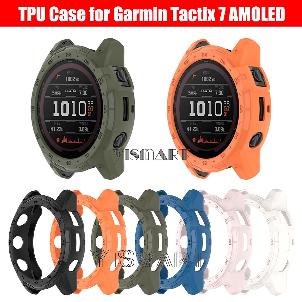 เคส TPU สําหรับ Garmin Tactix 7 AMOLED Smart Watch กรอบป้องกันกันชน สําหรับ Garmin Tactix7 OLED