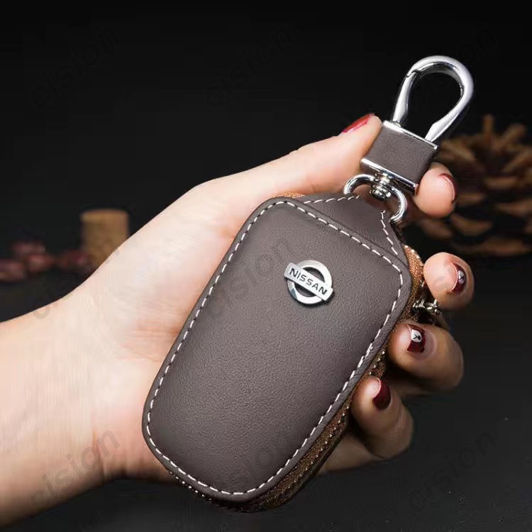 เคสรีโมตกุญแจรถยนต์ แบบหนัง สําหรับ Nissan Juke March Almera Leaf Navara Kicks Grand Livina Terra X-trail Note Qashqai Urvan Tiida Teana