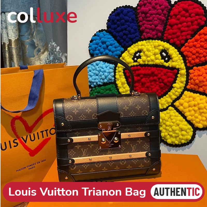 แบรนด์ใหม่และเป็นของแท้/หลุยส์วิตตอง Louis Vuitton Trianon สุภาพสตรี/กระเป๋าสะพายไหล่/กระเป๋าร่อซู้ล/กระเป๋าถือ