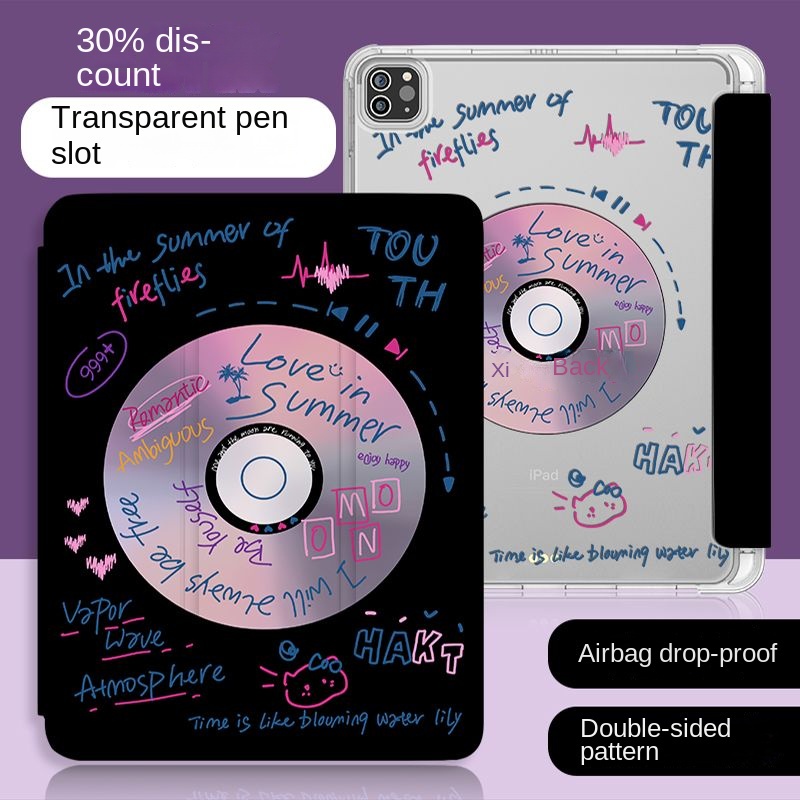 เคสซิลิโคน TPU ลายการ์ตูนบันทึกเสียง สไตล์วินเทจ สําหรับ iPad gen7 gen8 gen9 10.2 Gen5 Gen6 9.7 Air4 Air5 10.9 2021 2020 Pro11 Gen10 2022