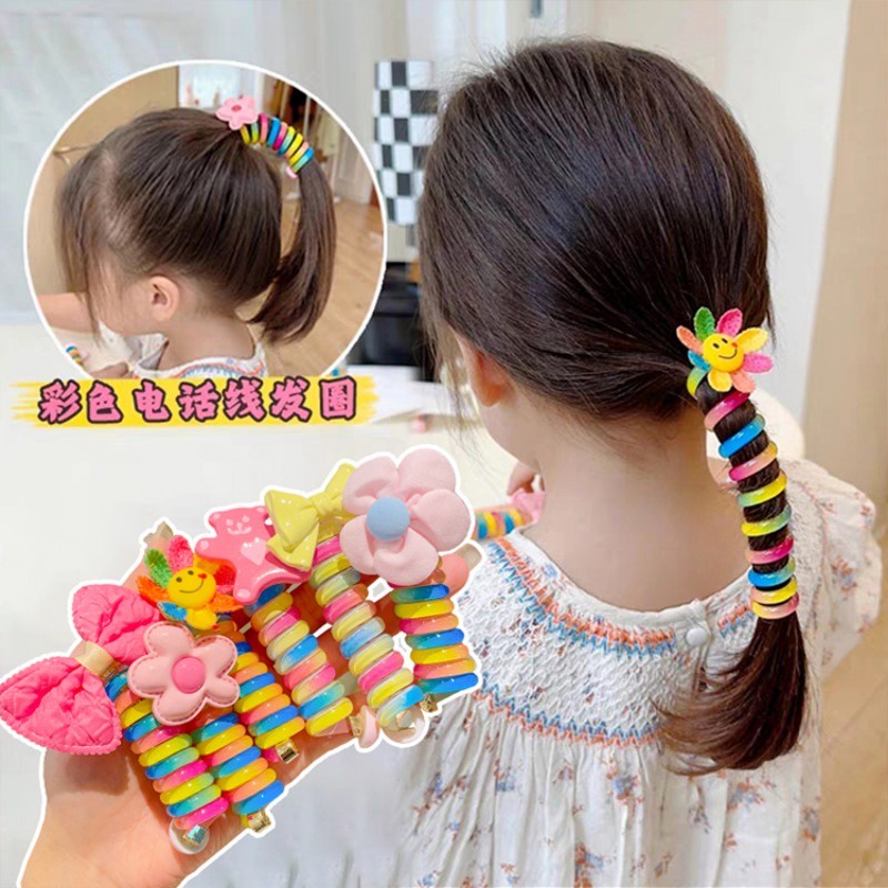 ยางรัดผมแฟชั่นเกาหลี ดาว พลอยเทียม ยางรัดผม สําหรับเด็ก และเด็กผู้หญิง หางม้า เชือกถัก ยางรัดผม โทรศัพท์ - รูปที่ 5