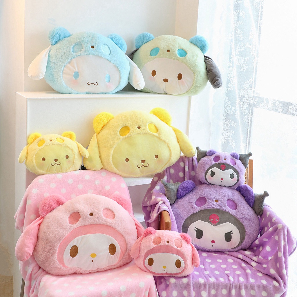 หมอนตุ๊กตานุ่ม รูปการ์ตูน Cinnamoroll Kuromi My Melody Pochacco Pompompurin 2 ขนาด ของขวัญวันเกิด วันวาเลนไทน์