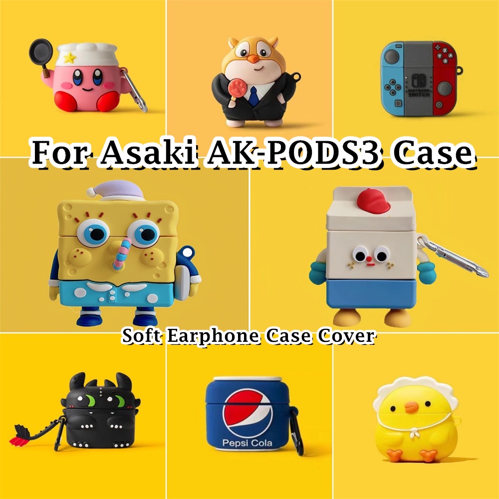 【ของแท้】เคสซิลิโคนนิ่ม ลายการ์ตูน สําหรับ Asaki AK-PODS3 NO.2