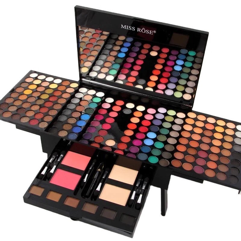สินค้าพร้อมส่งในไทย Miss Rose พาเลทชิมเมอร์ เนื้อแมตต์ 194 สี สําหรับแต่งหน้า พกพาสะดวก ราคา ถูกที่สุด ดีลบีเคเค