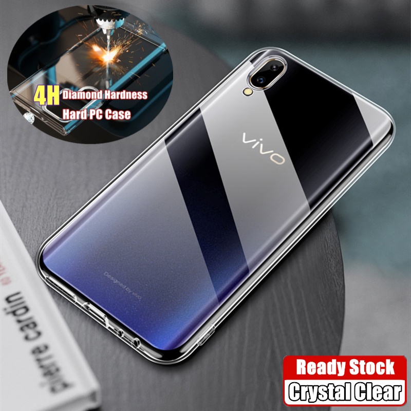 เคสอะคริลิคแข็ง ป้องกันรอยขีดข่วน สีเหลือง สําหรับ Vivo X21 UD