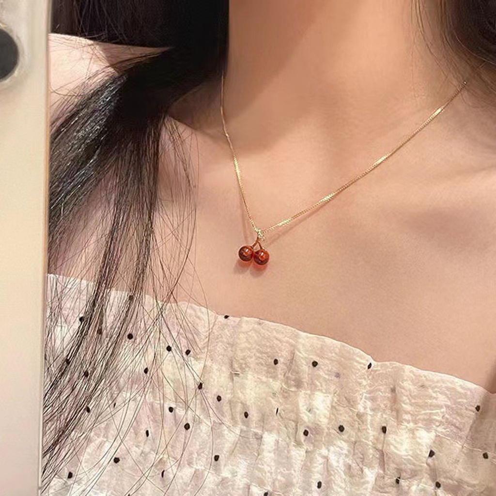 สร้อยคอเชอร์รี่ โลหะผสม ยอดนิยม สําหรับสุภาพสตรี