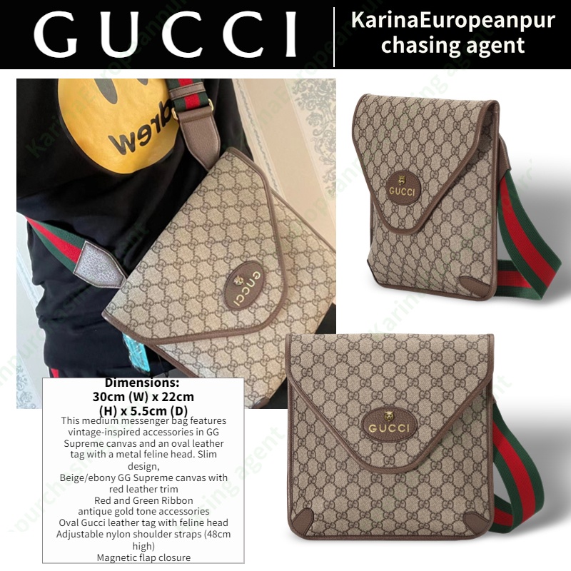 กุชชี่Gucci Neo Vintage GG Men's/Messenger Bags กระเป๋าสะพาย/กระเป๋ากุชชี่/กระเป๋าใส่มือถือ