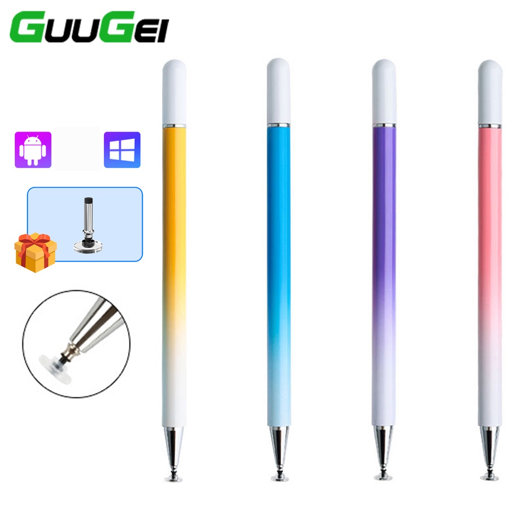 Guugei ปากกาสไตลัส ไล่โทนสี สีมาการอง สําหรับโทรศัพท์มือถือ แล็ปท็อป หน้าจอสัมผัส พร้อมปลายปากกาฟรี