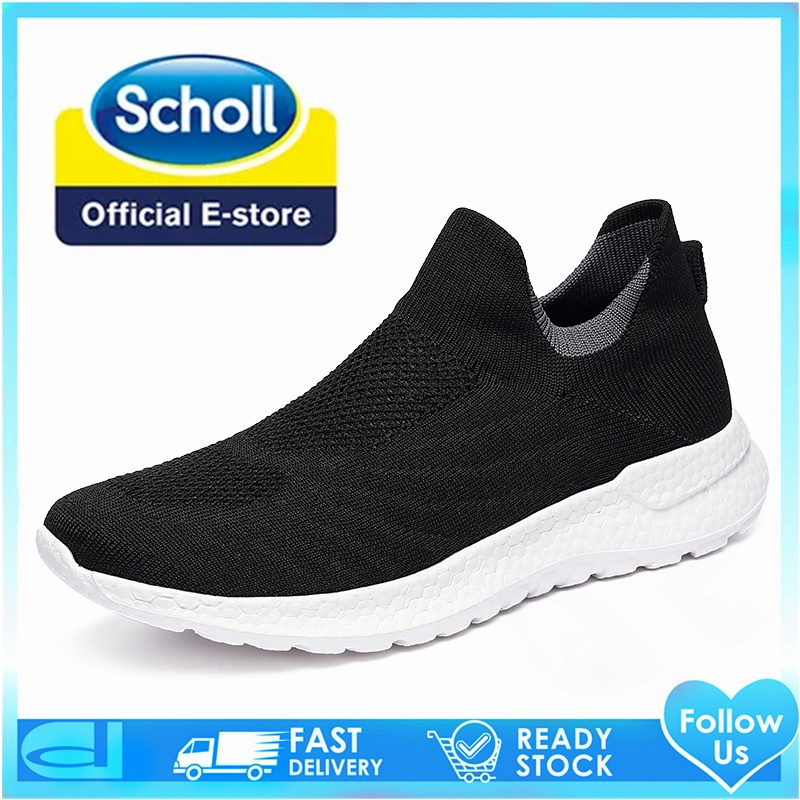 รองเท้ากีฬา scholl ส้นแบน แบบสวม สไตล์เกาหลี สําหรับผู้ชาย